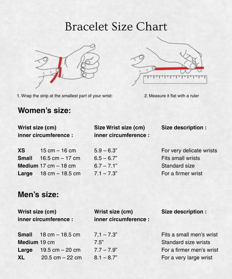 Bracelet Size chart