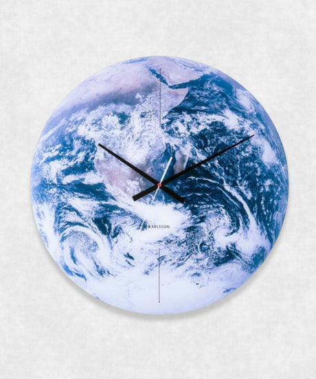Earth Glass Wall Clock