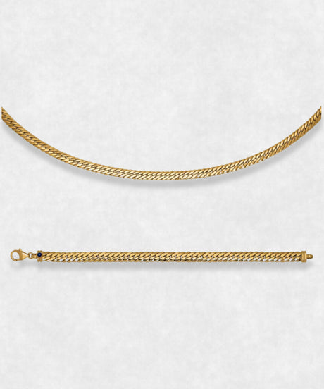 Osiris Collection - Necklace and Bracelet 18k Gold Jewelery