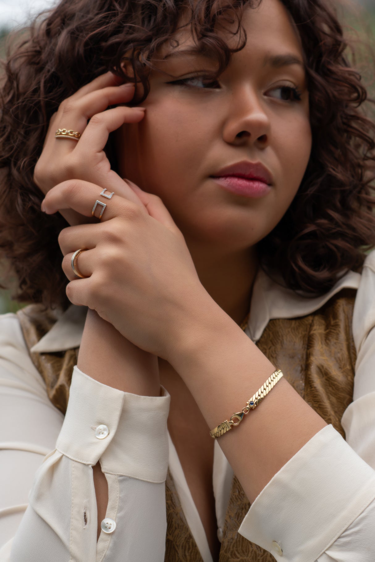 The Path gold 18k Ring Mountain Photoshoot