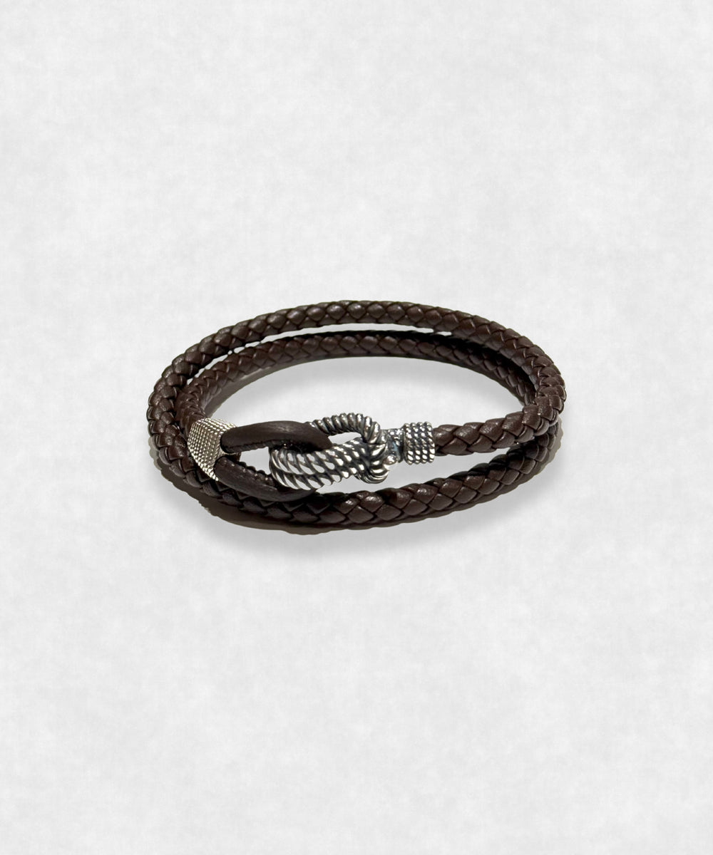 Leather and Sterling Silver 925 bracelet Maison Davis
