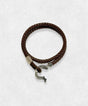 Leather and Sterling Silver 925 bracelet clasp open Maison Davis