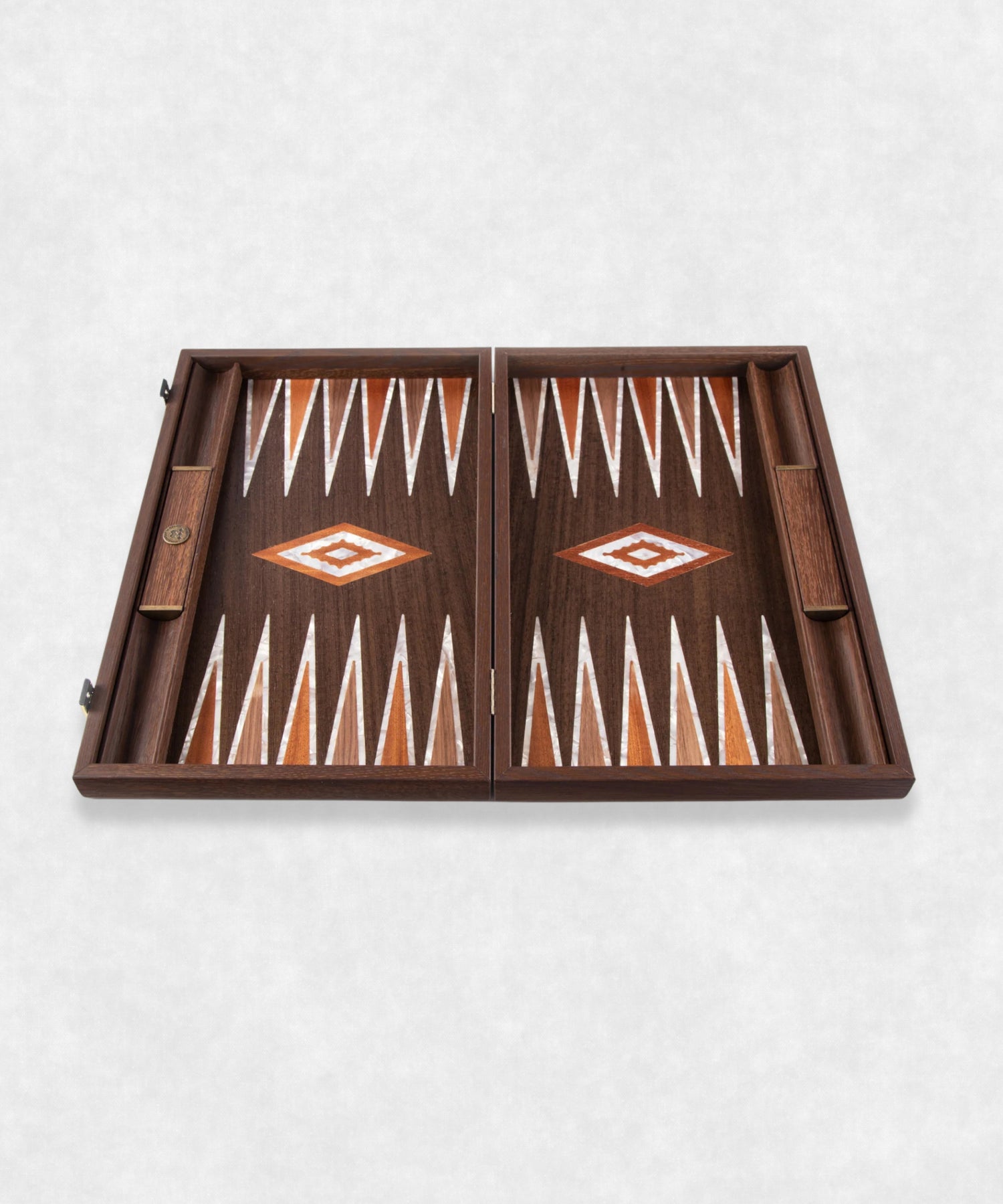 California Walnut burl Backgammon open overview