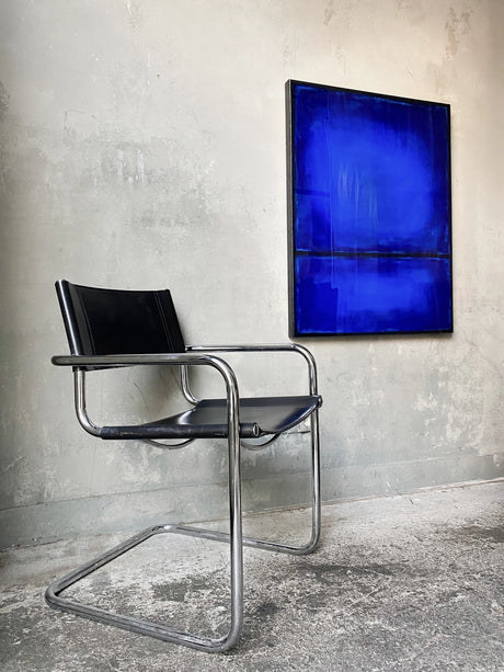 Cobalt mirror art painting of Mayse Ceha in situ