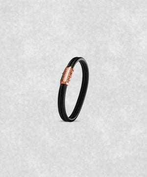 Double Bracelet Gladius, Red Gold. Monolock