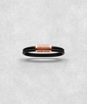 Double Bracelet Gladius, Red Gold. Monolock