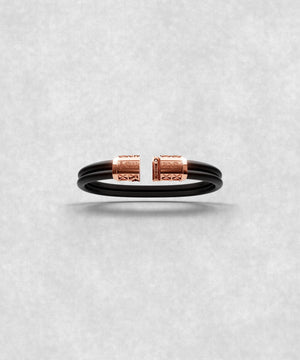 Double Bracelet Gladius, Red Gold. Monolock