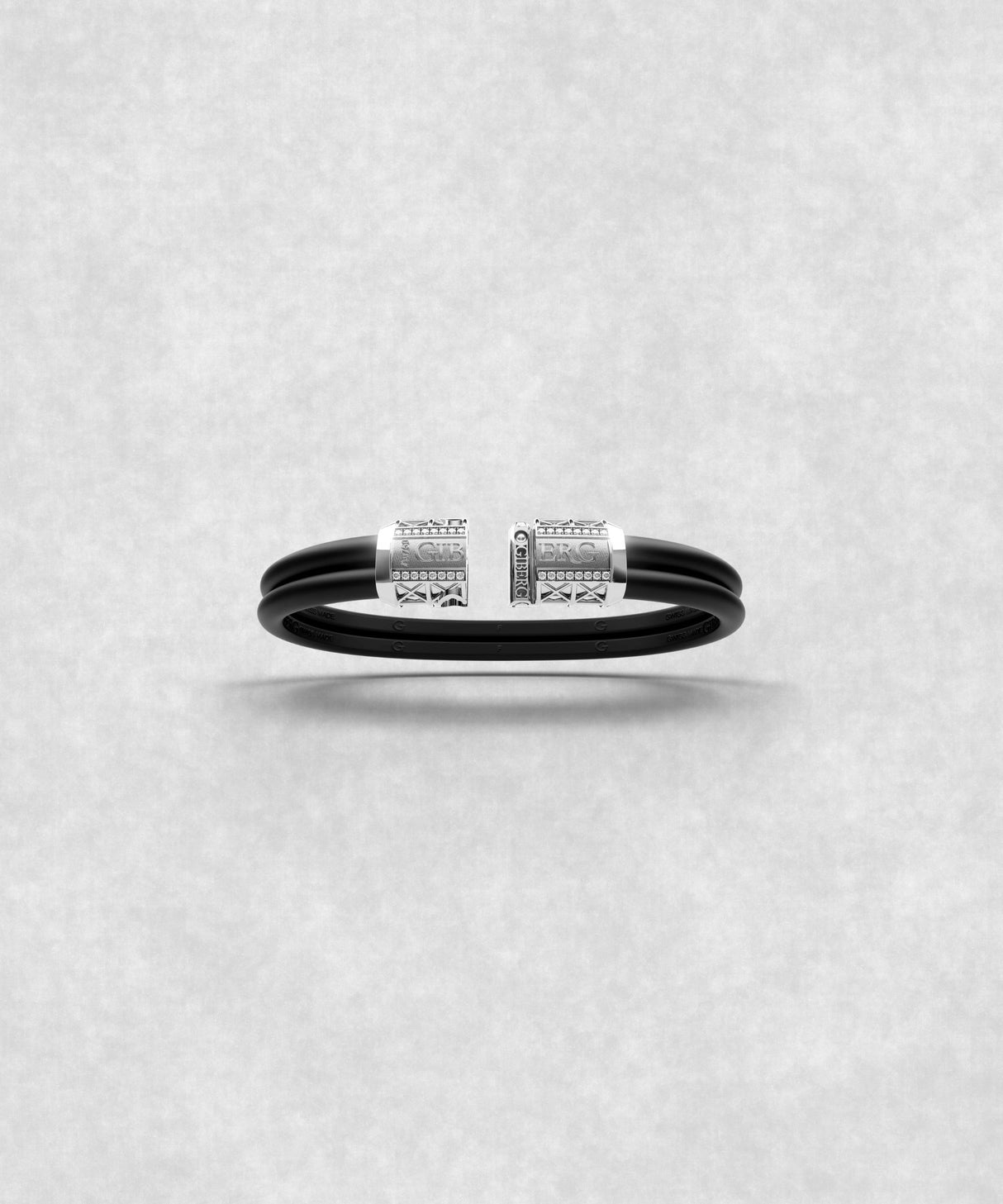 Double Bracelet Gladius, White Gold. Monolock, 32 Diamonds