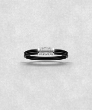 Double Bracelet Gladius, White Gold. Monolock, 32 Diamonds