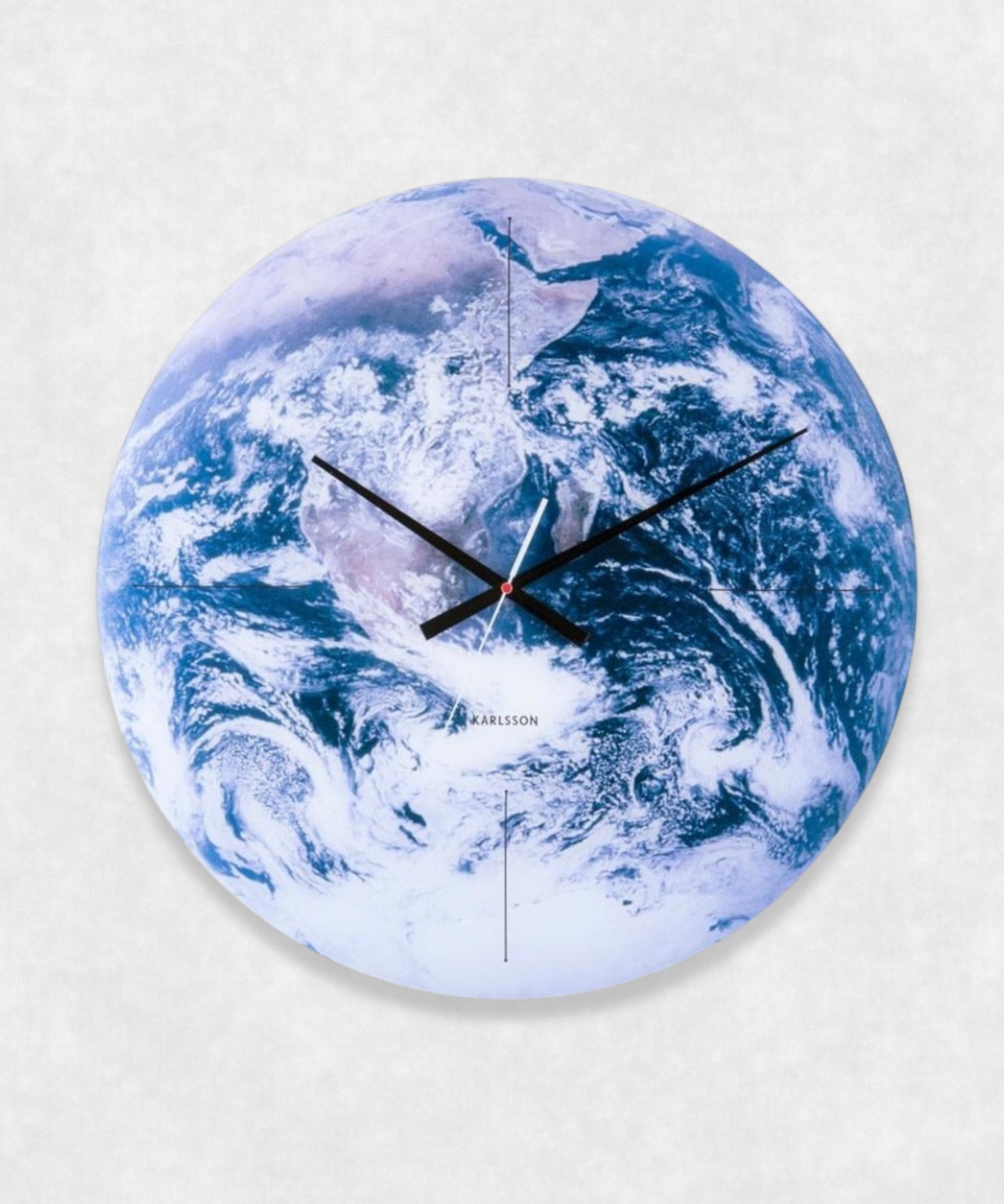 Earth Glass Wall Clock