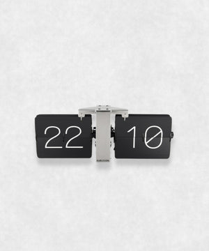 Flip clock Black and Silver