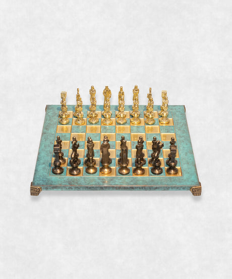 Handmade Luxury Chess Renaissance Bronze And Brass Alt view