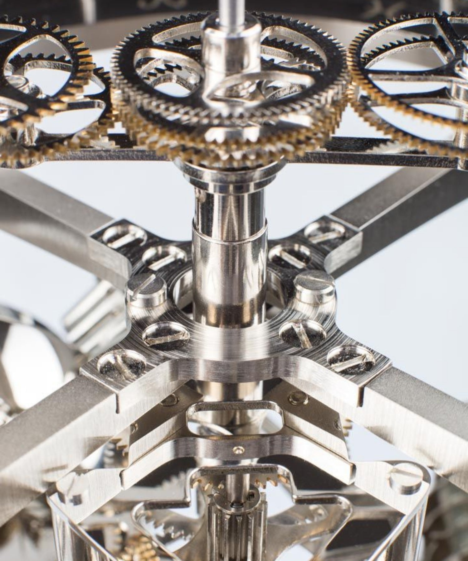 Handmade Tellurium IV Mechanical Clock Gears zoom