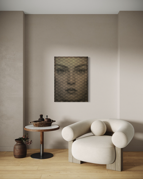 Lee Wagstaff Past is Present painting set on wall