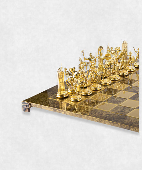 Luxury Greek Mythology Chess Handmade Bronze and Brass zoom view