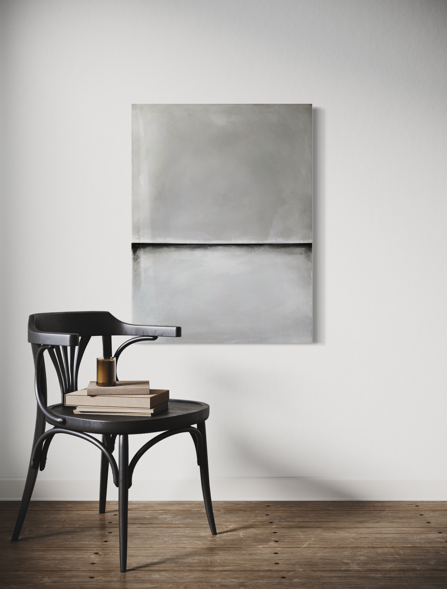 Maryse Ceha Warm Grey Mirror Displayed