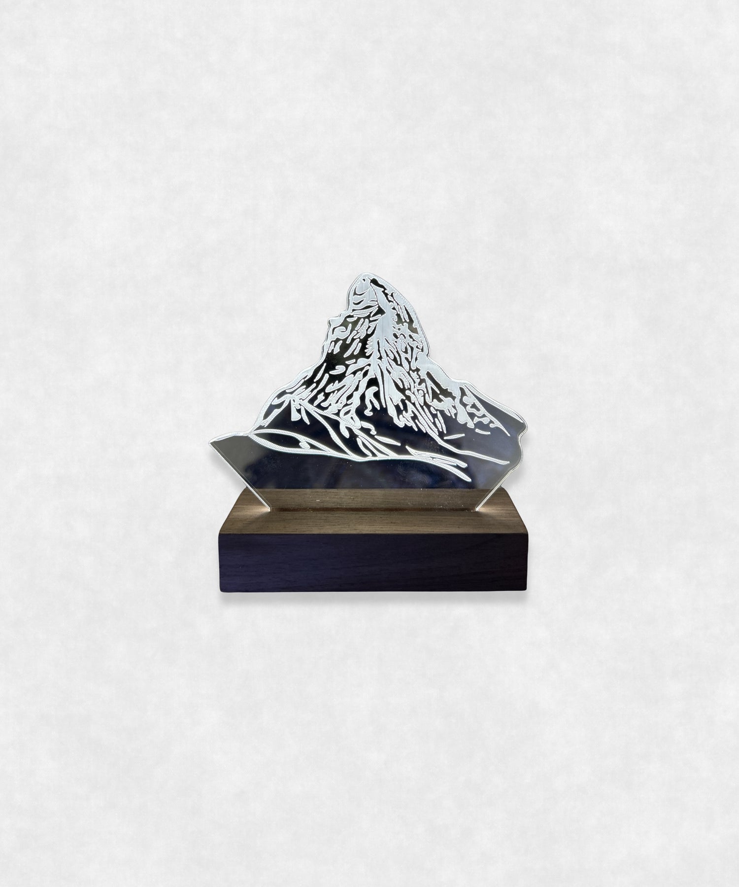 Matterhorn lamp Walnut Wood Stand