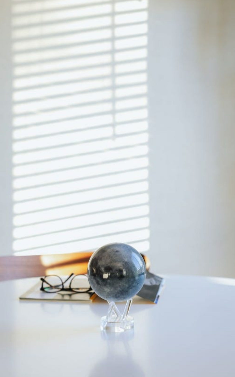 Moon Globe Rotating On table
