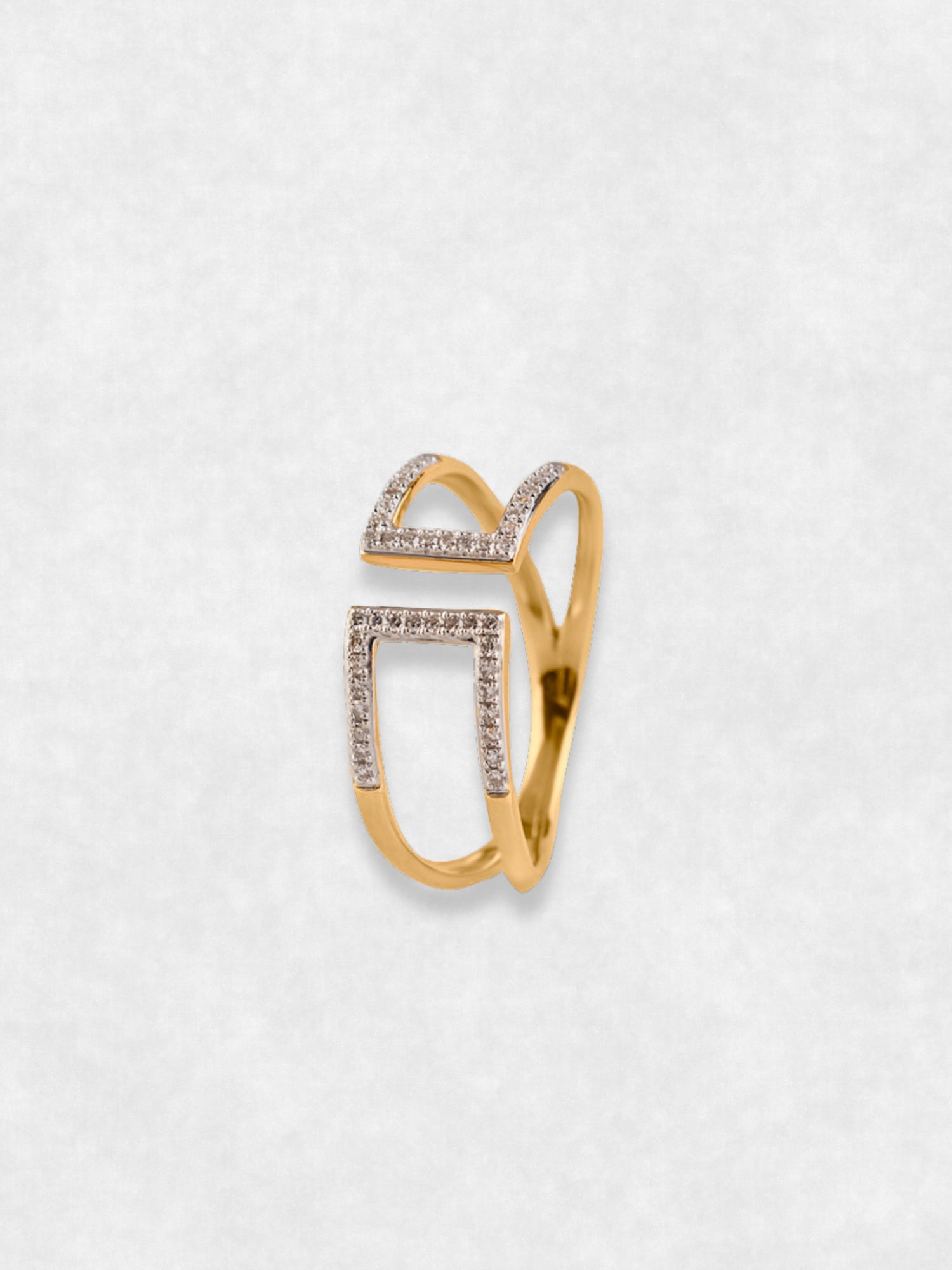 The Path, Gold 18k ring with Natural and Ethical diamonds