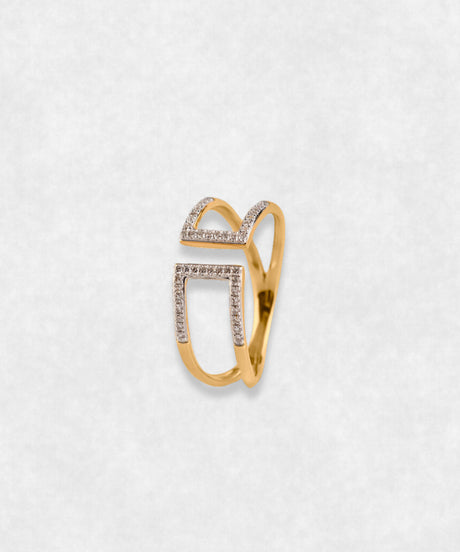 The Path, Gold 18k ring with Natural and Ethical diamonds