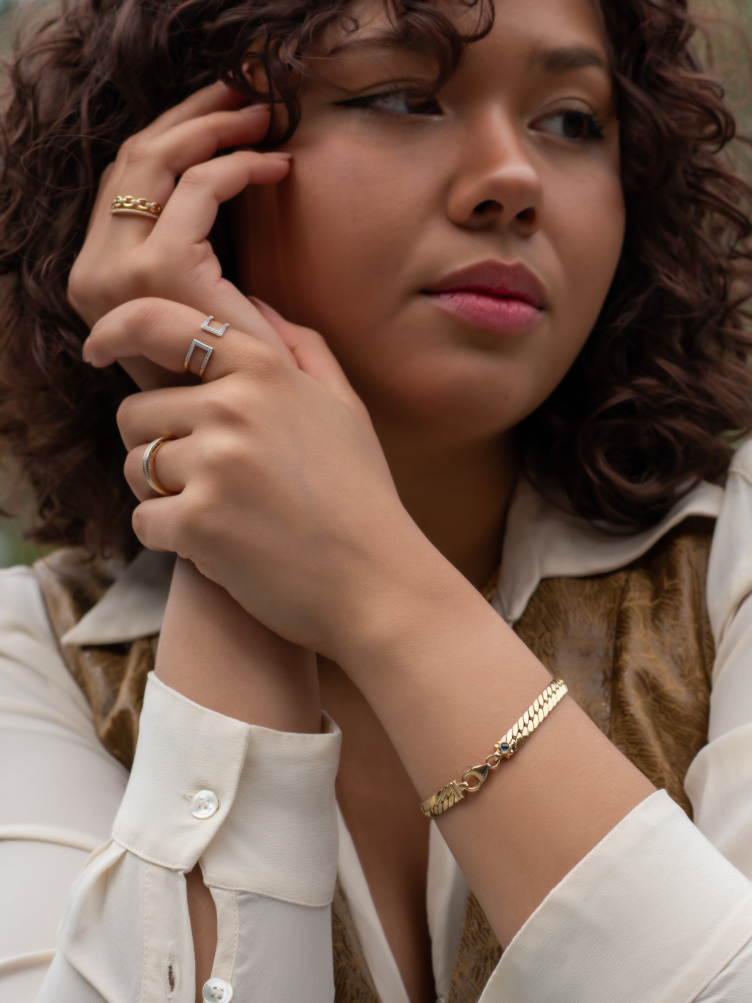 The Path gold 18k Ring Mountain Photoshoot