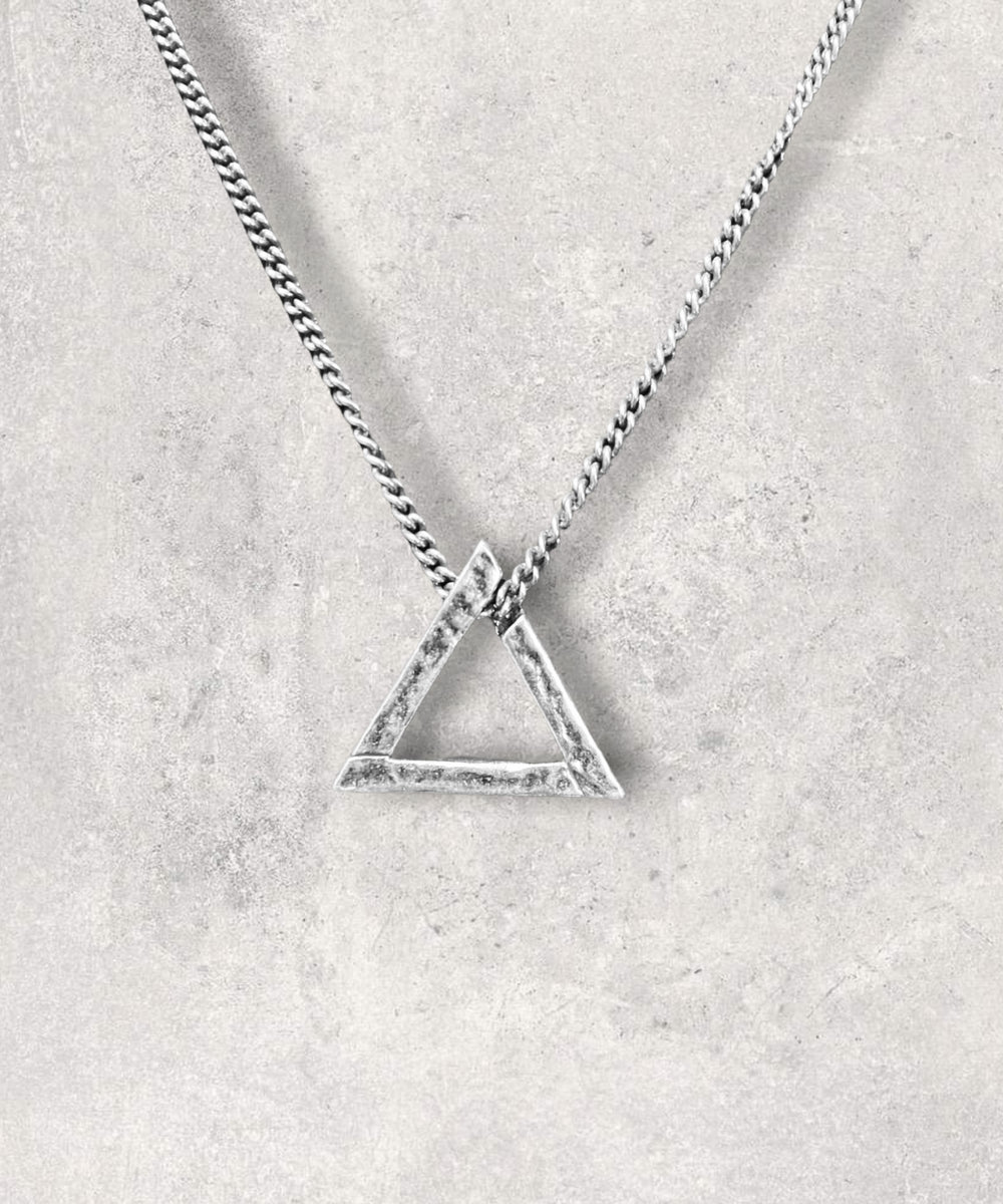 Triangle Pendant and Necklace Sterling Silver 925 Jewelry by Maison DAVIS