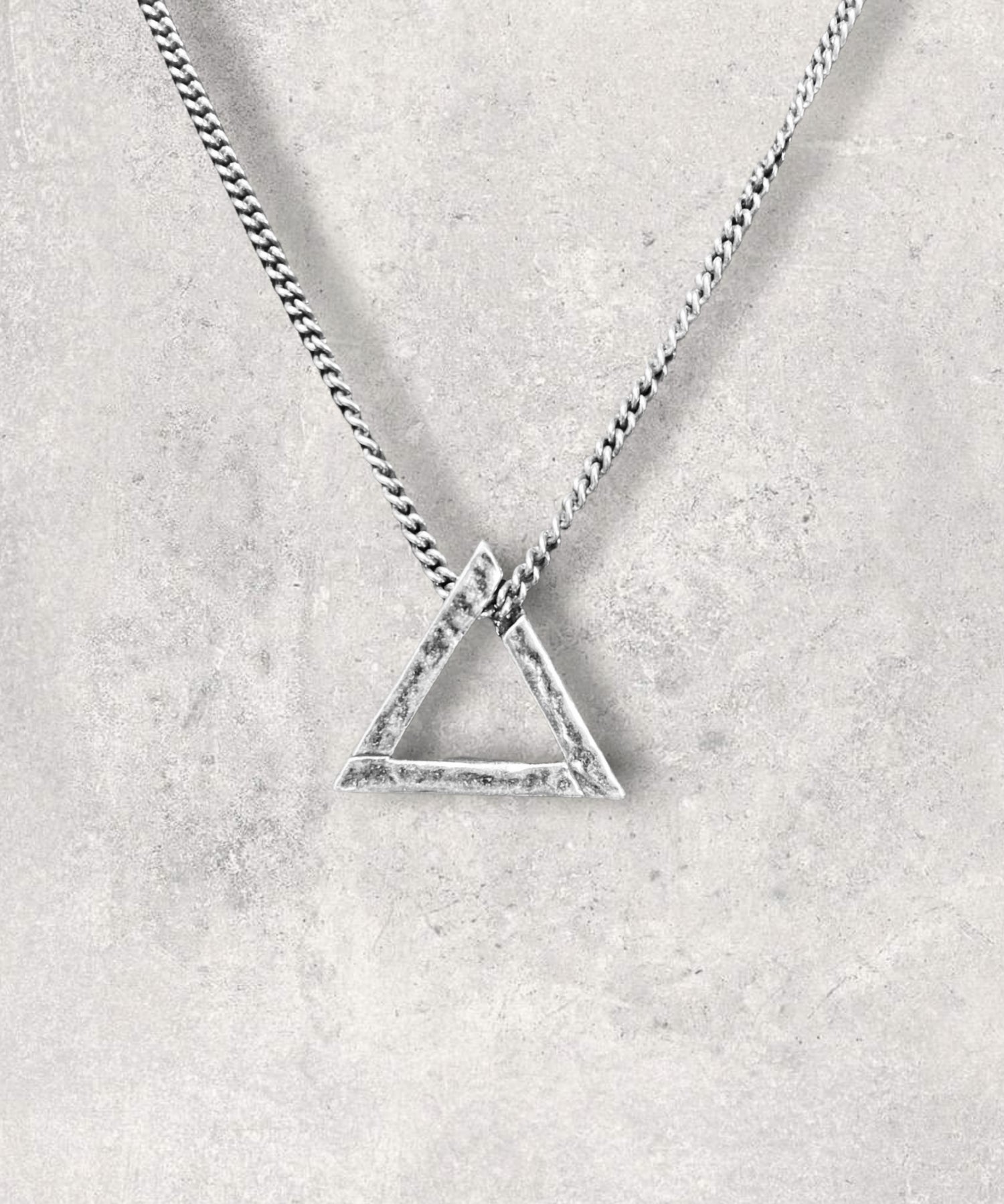 Triangle Pendant and Necklace Sterling Silver 925 Jewelry by Maison DAVIS