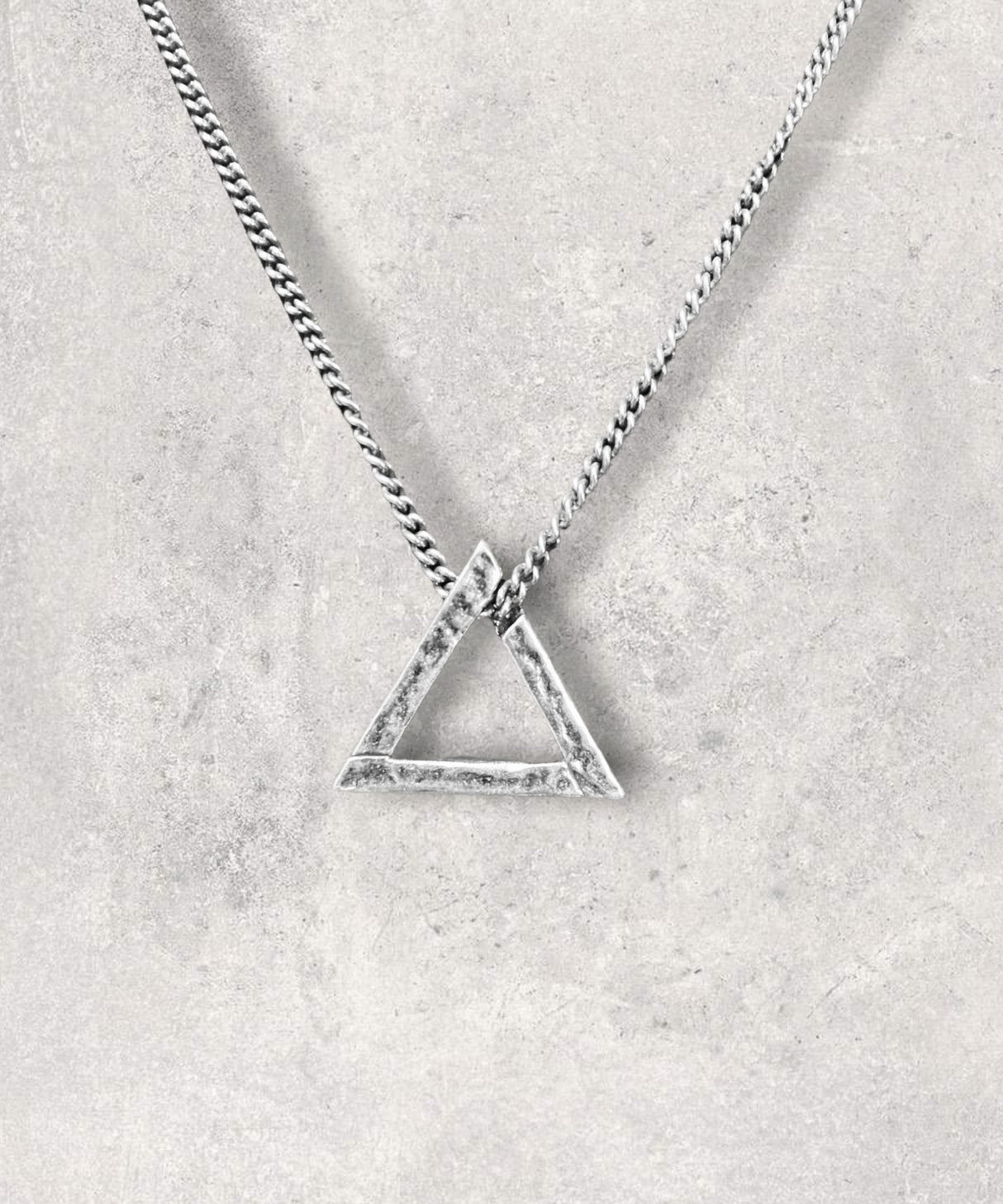 Triangle Pendant and Necklace Sterling Silver 925 Jewelry by Maison DAVIS