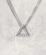 Triangle Pendant and Necklace Sterling Silver 925 Jewelry by Maison DAVIS