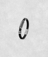 Pulsera doble Gladius, oro blanco, 29 diamantes