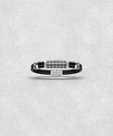 Pulsera doble Gladius, oro blanco, 29 diamantes